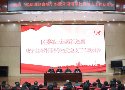 区委第三巡察组进驻咸宁实验外国语学校开展巡察工作