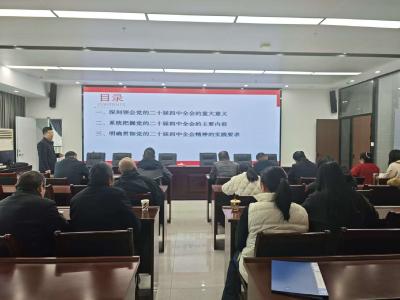 区商务局举行学习贯彻党的二十届四中全会精神宣讲会