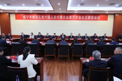 【聚焦咸安两会】咸安区第六届人民代表大会第六次会议举行主席团第三次会议