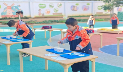 温泉幼儿园及分园自理能力比赛活动