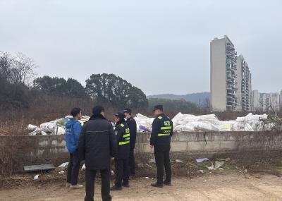 咸安城管依法查处一起随意倾倒装修垃圾行为
