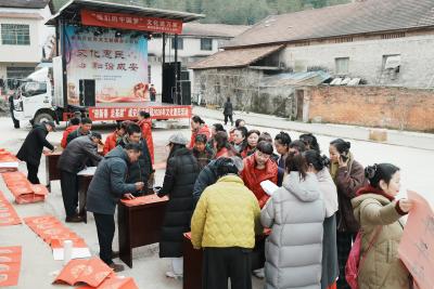 区群众艺术馆：翰墨送福进乡村 文化惠民迎新春
