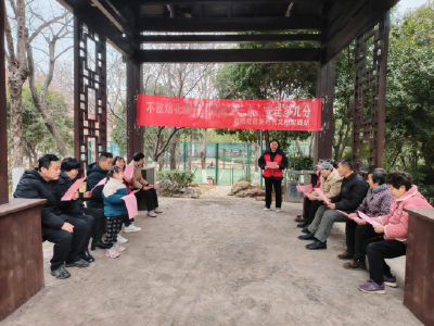 温泉街道黄畈社区：禁鞭宣传护平安 绿色过节迎新春