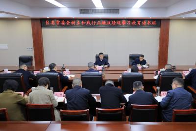 区委常委会举办树立和践行正确政绩观学习教育读书班