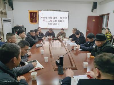 马桥司法所开展“法律明白人”暨人民调解员专题培训会