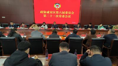 政协咸安区第六届委员会第二十三次常委会议召开