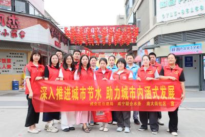 咸安区住建局节水宣传进社区活动走进望月街