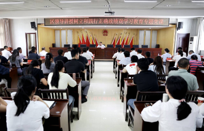 区领导在汀泗桥镇讲授树立和践行正确政绩观学习教育专题党课