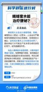中新真探：喝蜂蜜水能治疗便秘吗？