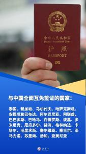 中国同23国全面互免签证