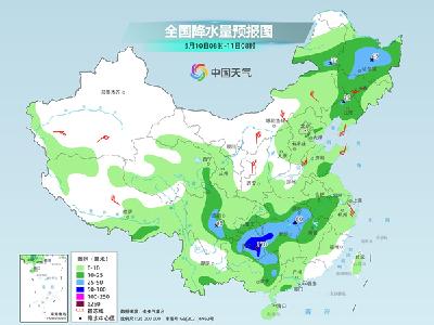 南方新一轮较强降水开启 北方大风沙尘雷雨齐来袭