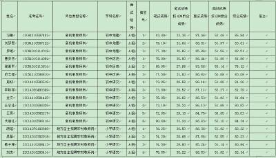 红安教师招聘综合成绩公告