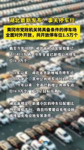 #湖北 最新发布！事关#停车位#黄冈