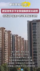 最高12万元！武汉发布多子女家庭购房奖补政策＃楼市＃武汉＃长江新城＃武鄂黄黄都市圈＃补贴