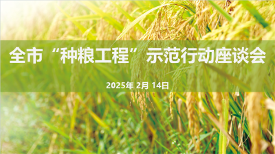 全市“种粮工程”示范行动座谈会 在黄州召开