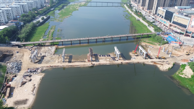 英山东门大桥改建工程稳步推进