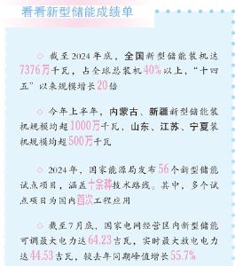 中国新型储能规模跃居世界第一