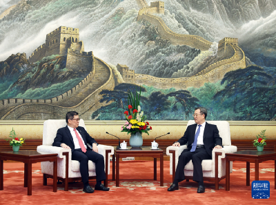 丁薛祥会见新加坡政府投资公司首席执行官林昭杰