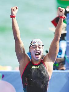 “子”逐浪赢“扬”金牌 又是张子扬，蝉联全运会男子10公里马拉松游泳冠军