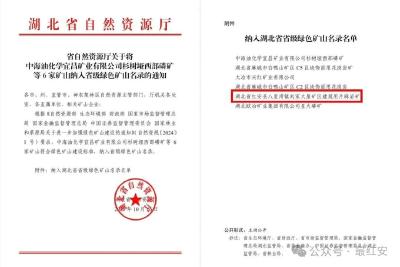 红安刘家大屋矿山纳入省级绿色矿山名录