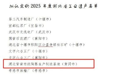 湖北省工业遗产！蕲春一基地入选