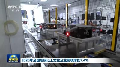2025年全国规模以上文化企业营收增长7.4%