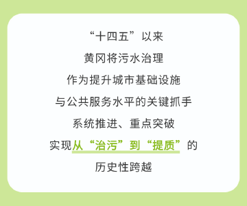 “数”说黄冈“十四五”  | 从21.98%到78.24%！黄冈污水治理实现历史性跨越