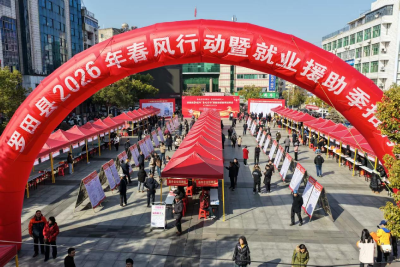 凤城春来早 就业正当时  罗田县2026年“春风行动”大型招聘活动火热开展