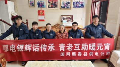国网蕲春县供电公司组织开展“鄂电银辉话传承 青老互助暖元宵”主题活动