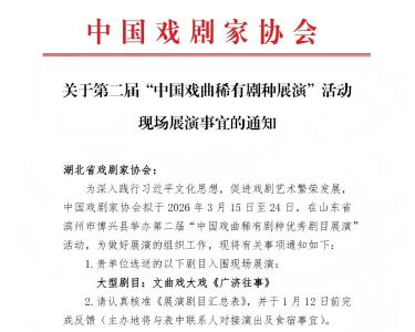 全省唯一！全国仅5部！武穴《广济往事》惊艳亮相国家级戏曲舞台 