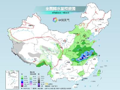 长江中下游多地有强降雨伴强对流 华南局地或现连续性高温