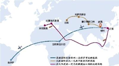 湖北三条国际物流新通道同日首发