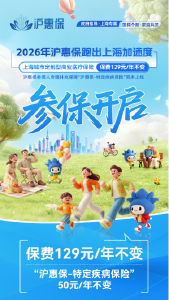 2026年度“沪惠保” 5月25日参保正式开启  科技赋能 服务提质 持续深化惠民初心
