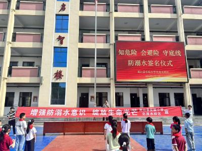 知危险 会避险 守底线   英山县实验小学北流水校区开展防溺水签名活动