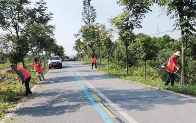 麻城市农路中心精细管护扮靓路域环境