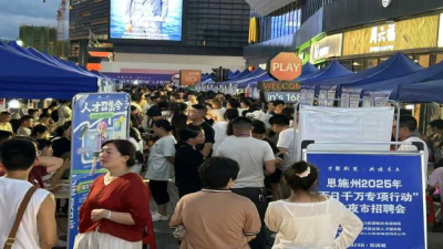 人才服务|千余岗位点亮盛夏就业季 恩施州举办“人才夜市”招聘会