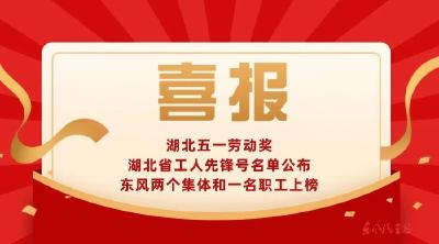 东风公司获湖北省总工会多项表彰