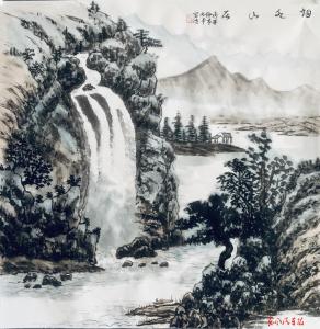 烟水山居 (国画 作者 高为中）