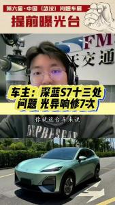 车主：深蓝S7十三处问题，光异响修7次@江楠说车