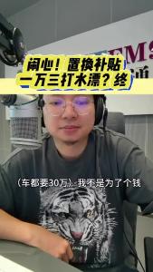 闹心！置换补贴一万三打水漂？@江楠说车