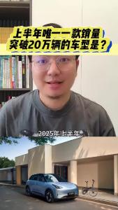 上半年唯一一款销量突破20万辆的车型是？@江楠说车