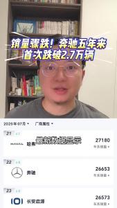 销量骤跌！奔驰五年来首次跌破2.7万辆@江楠说车