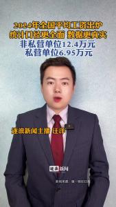 2024年全国平均工资出炉@逐浪新闻