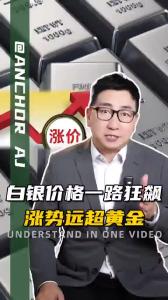 白银价格 一路狂飙 涨势远超黄金-@阿喆观点