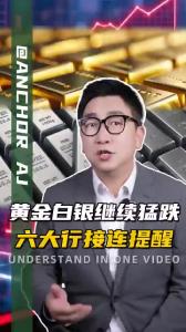 黄金白银继续猛跌，六大行接连提醒@阿喆观点